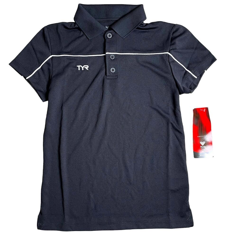 TYR Women's Alliance Tech Polo Shirt Black Textured - TFPOC6A - Size XS - $40
